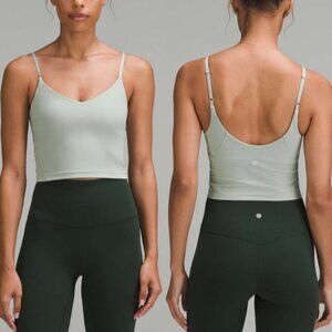 Lululemon Align Cropped Cami Tank Top A/B Cup Jade Grey